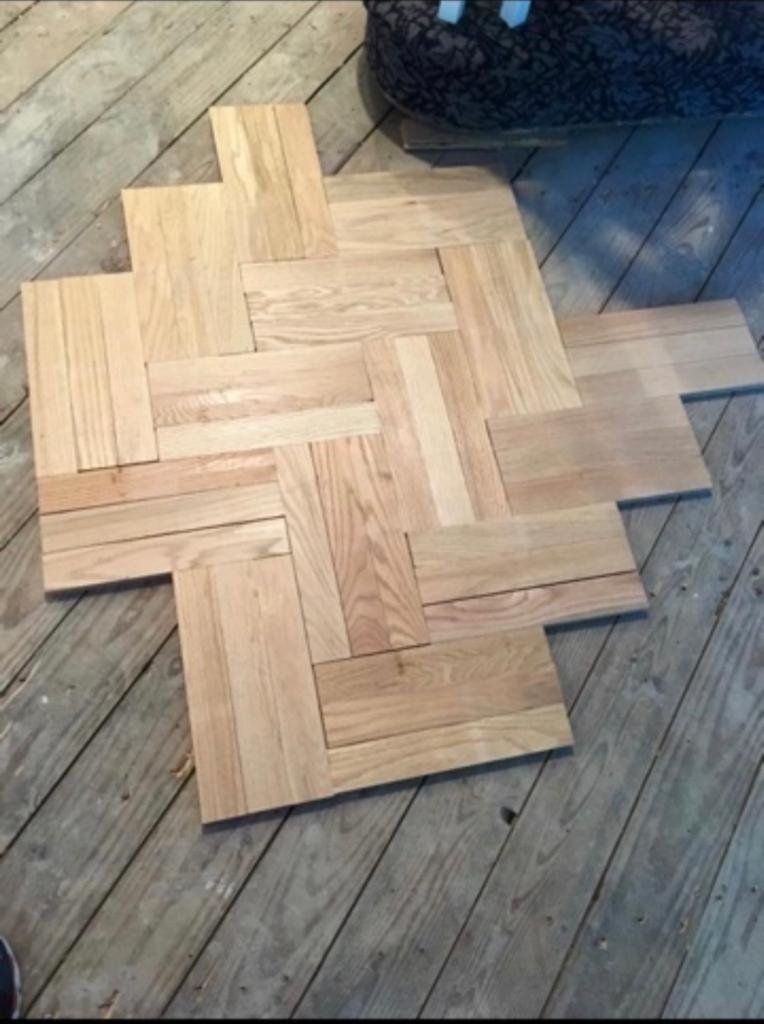 Wood flooring pattern sample prepared by SGM Flooring